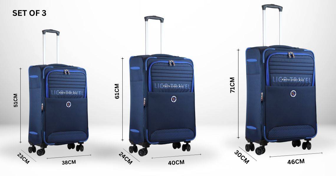 LIGO FEATHER LUGGAGE- SET OF 3