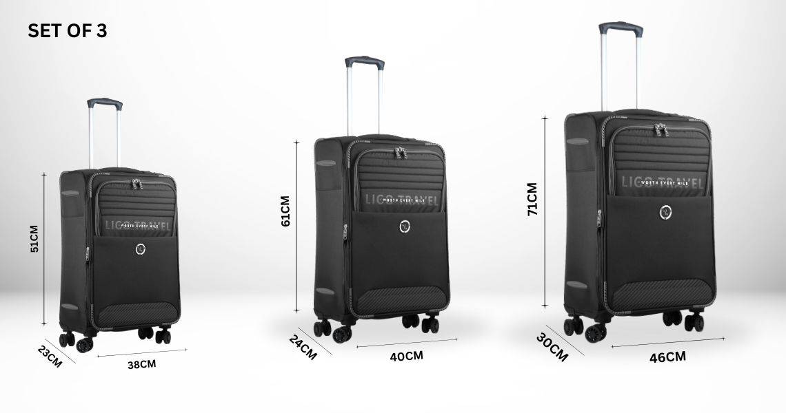 LIGO FEATHER LUGGAGE- SET OF 3