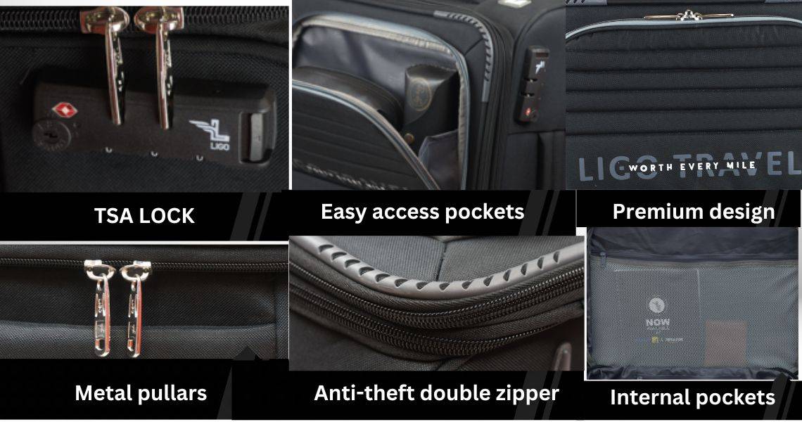 LIGO FEATHER LUGGAGE- SET OF 3