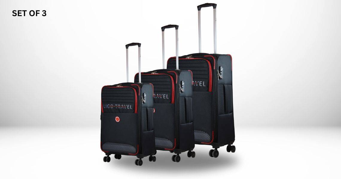 LIGO FEATHER LUGGAGE- SET OF 3