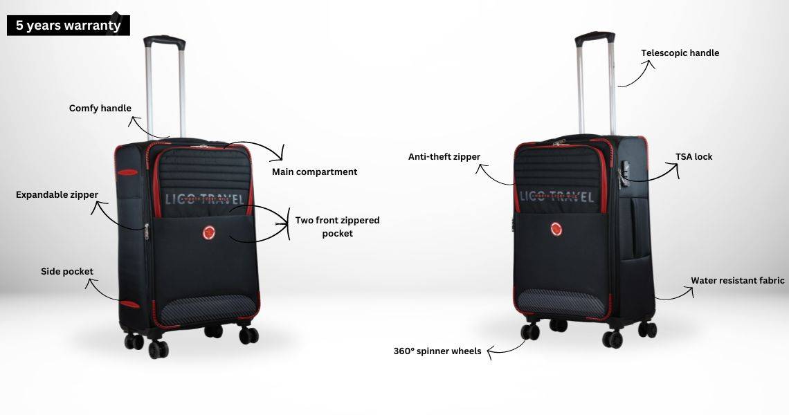LIGO FEATHER LUGGAGE- SET OF 3