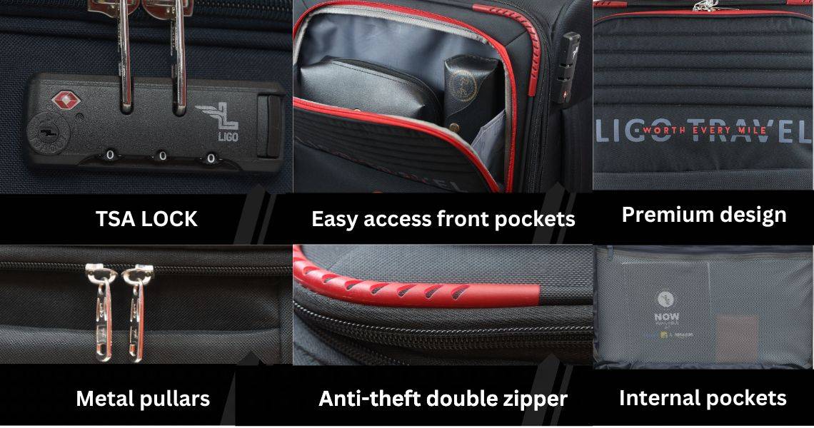 LIGO FEATHER LUGGAGE- SET OF 3