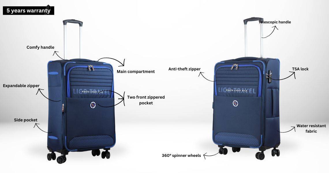 LIGO FEATHER - 20 CABIN AND 24 MEDIUM LUGGAGE
