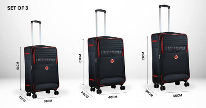LIGO FEATHER LUGGAGE- SET OF 3
