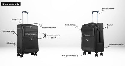 LIGO FEATHER - 20 CABIN AND 24 MEDIUM LUGGAGE
