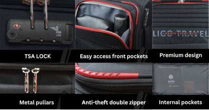 LIGO FEATHER - 20 CABIN AND 24 MEDIUM LUGGAGE