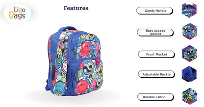 SMILEY SCHOOL BACKPACK