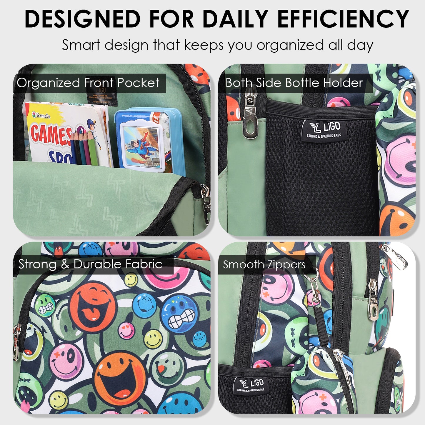 SMILEY SCHOOL BACKPACK