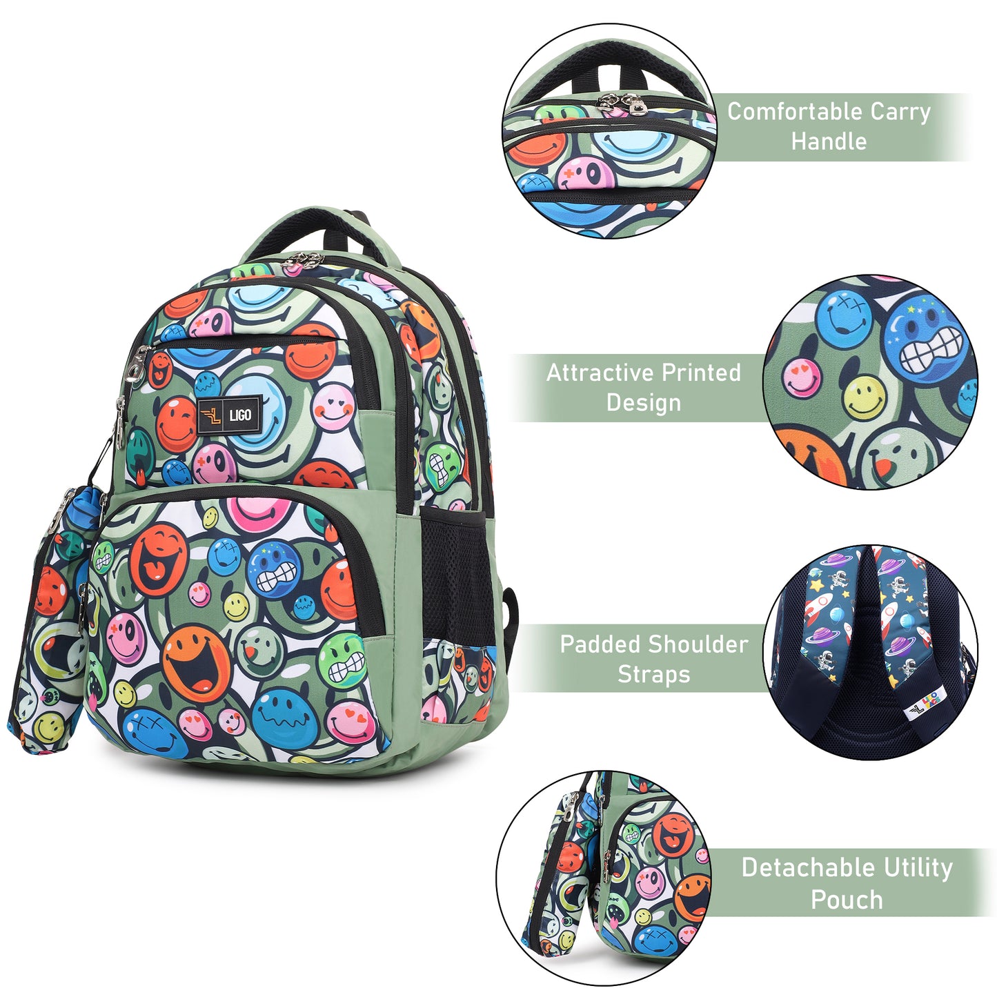 SMILEY SCHOOL BACKPACK