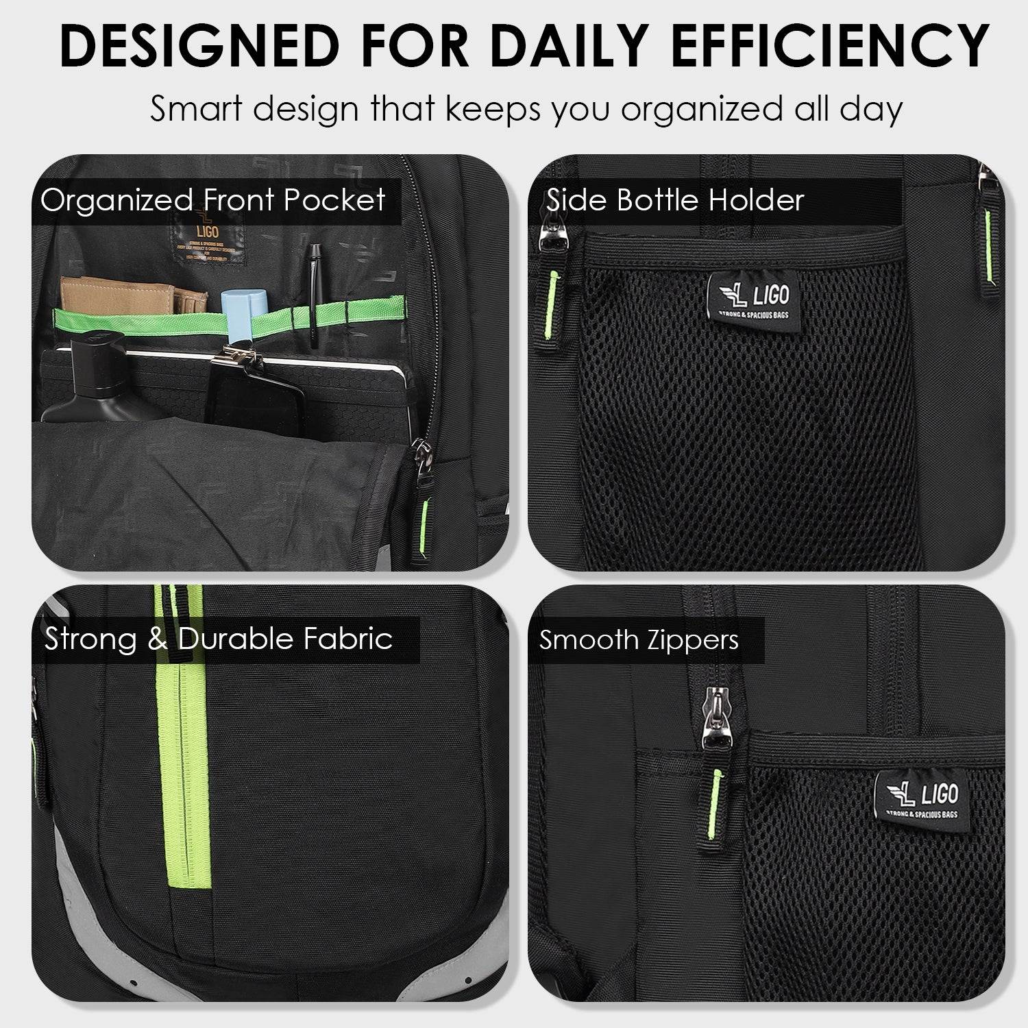 Flourozip School Backpack
