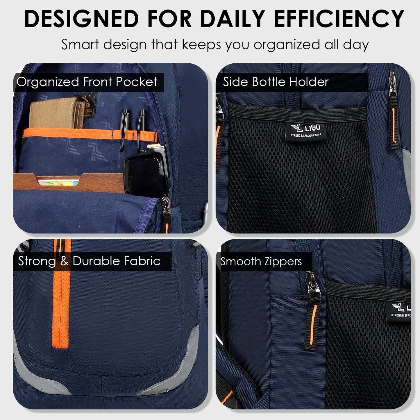 Flourozip School Backpack